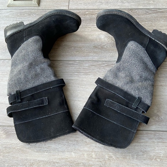 Grizzleez Zigi Danya Faux Fur Lining Fold Over Suede Leather Boots - Picture 5 of 15